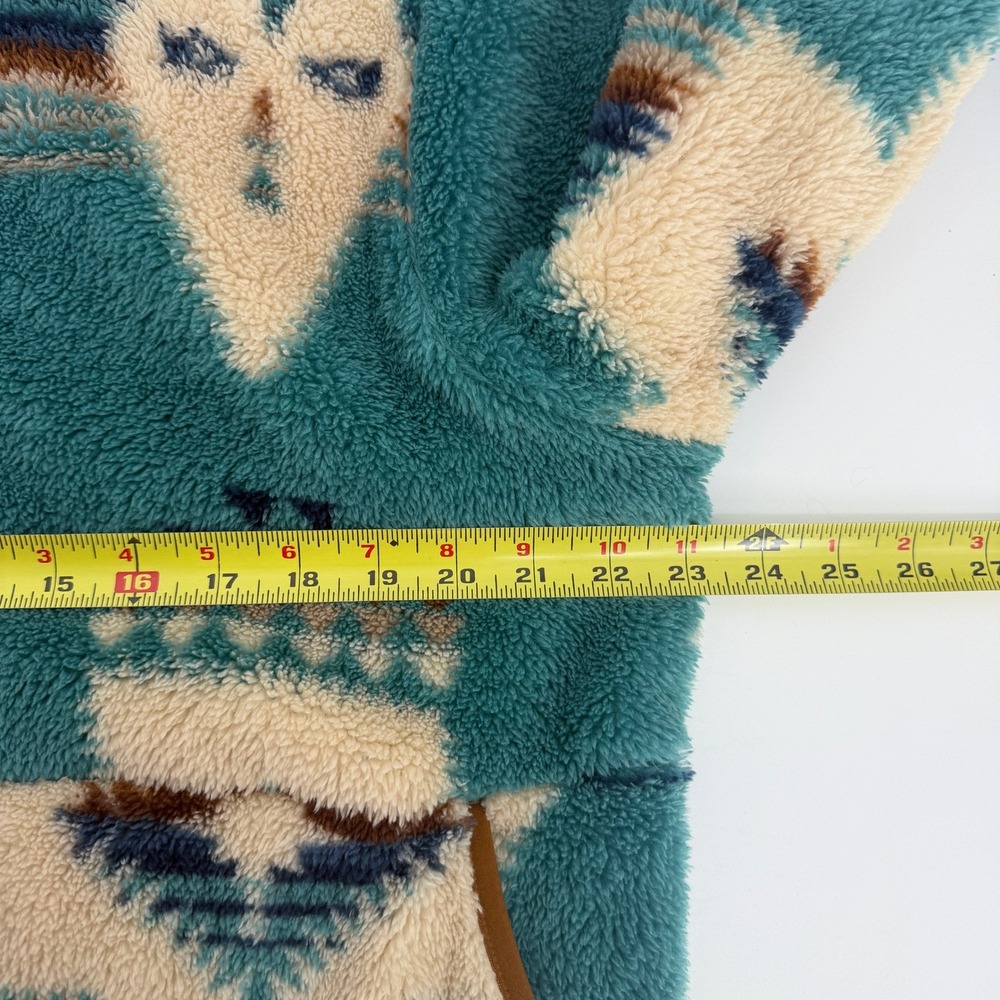 Ariat Berber Snap Front Sweatshirt XL Turquoise Southwestern Fleece 10062613 - Picture 5 of 9